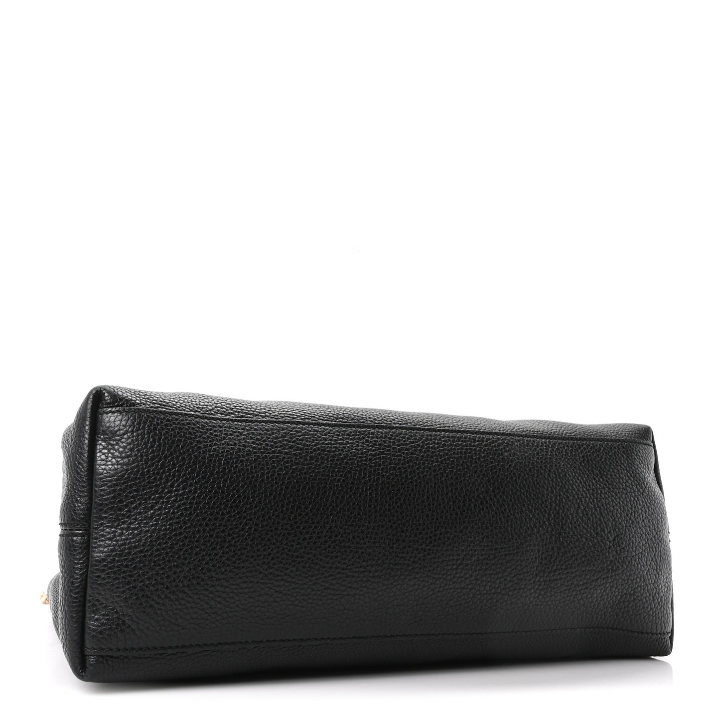 Pebbled Calfskin Medium Soho Chain Shoulder Bag Black