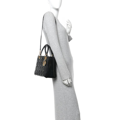 Christian Dior Patent Cannage Medium Lady Dior Black 2 of 10