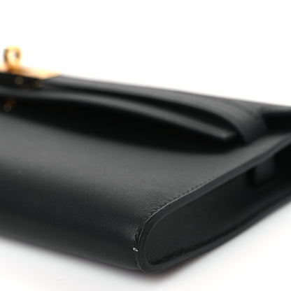 Hermes Swift Kelly Cut Clutch Pochette Black 9 of 10