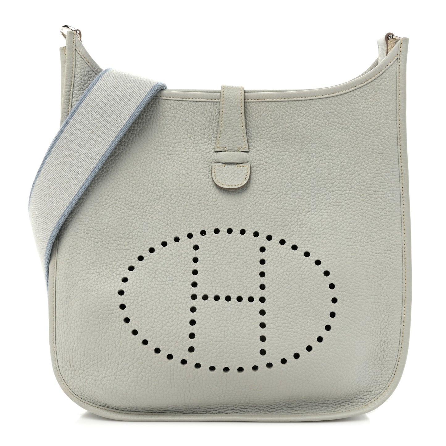 Taurillon Clemence Amazone Evelyne III GM Gris Perle Bleu Lin