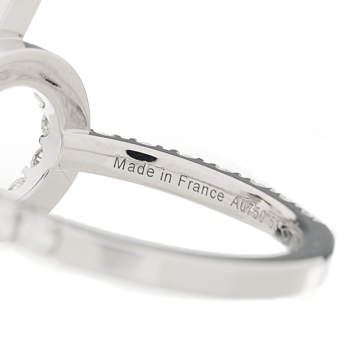 Hermes 18K White Gold Diamond Finesse Ring 53 6.25 6 of 8