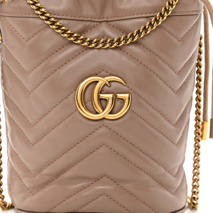 Gucci Calfskin Matelasse Mini GG Marmont 2.0 Bucket Bag Porcelain Rose 8 of 16