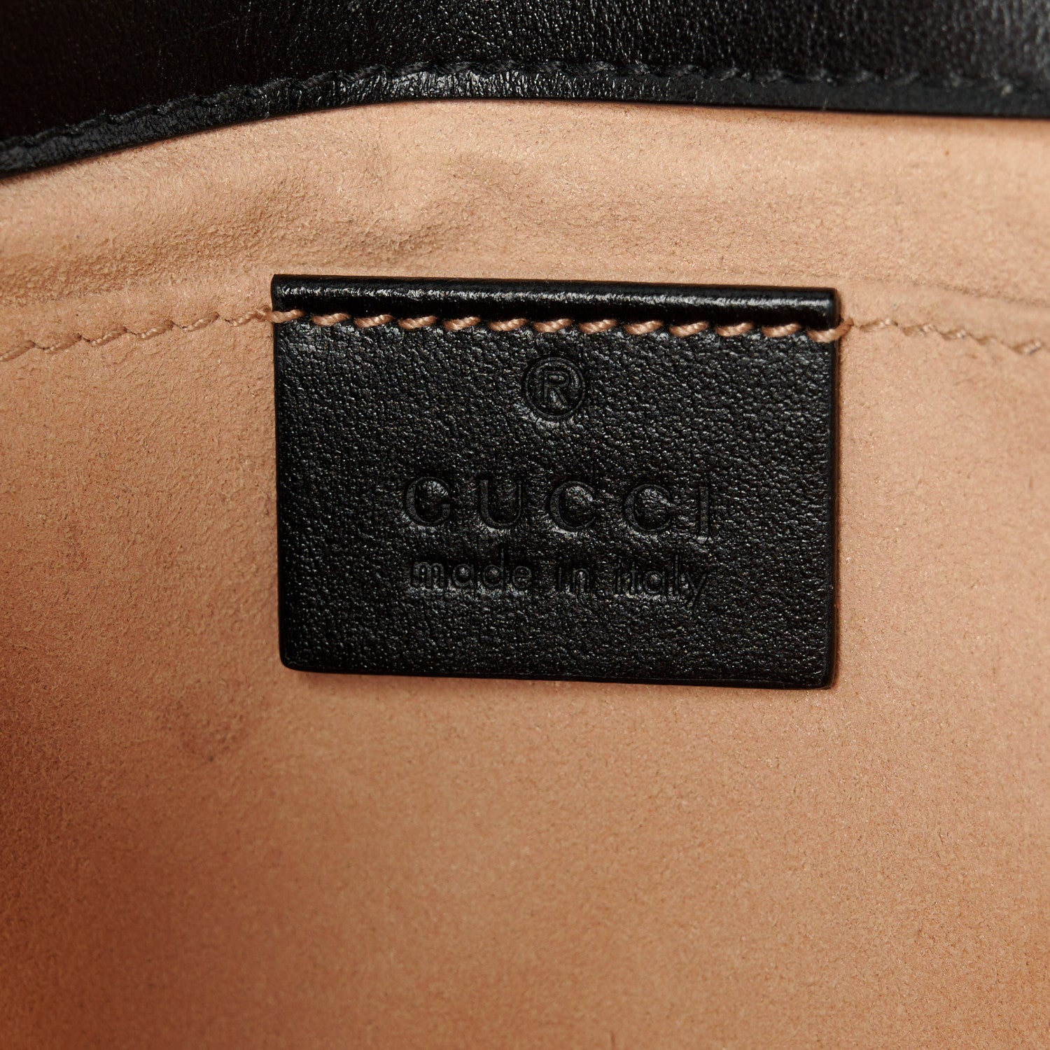 Gucci Calfskin Matelasse Mini GG Marmont Shoulder Bag Black 6 of 12