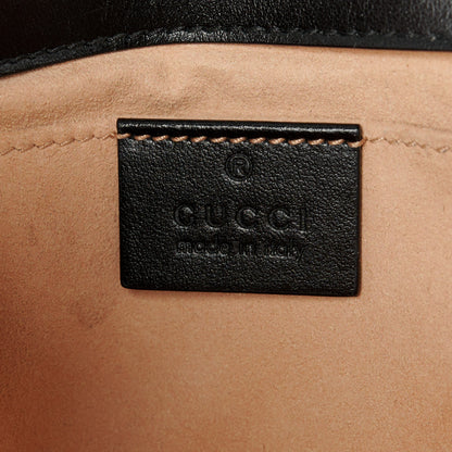 Gucci Calfskin Matelasse Mini GG Marmont Shoulder Bag Black 6 of 12