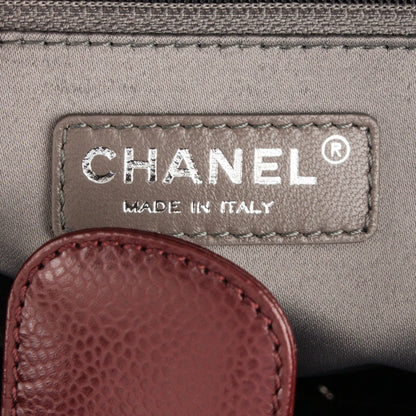 Chanel Caviar Quilted Petit Shopping Tote PST Burgundy 6 of 7