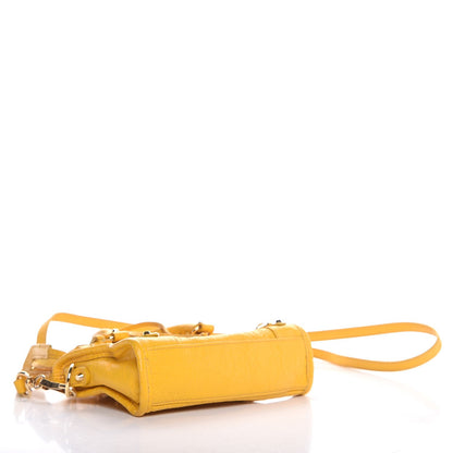 Balenciaga Agneau Classic Gold Hardware Nano City Jaune Epi 4 of 16