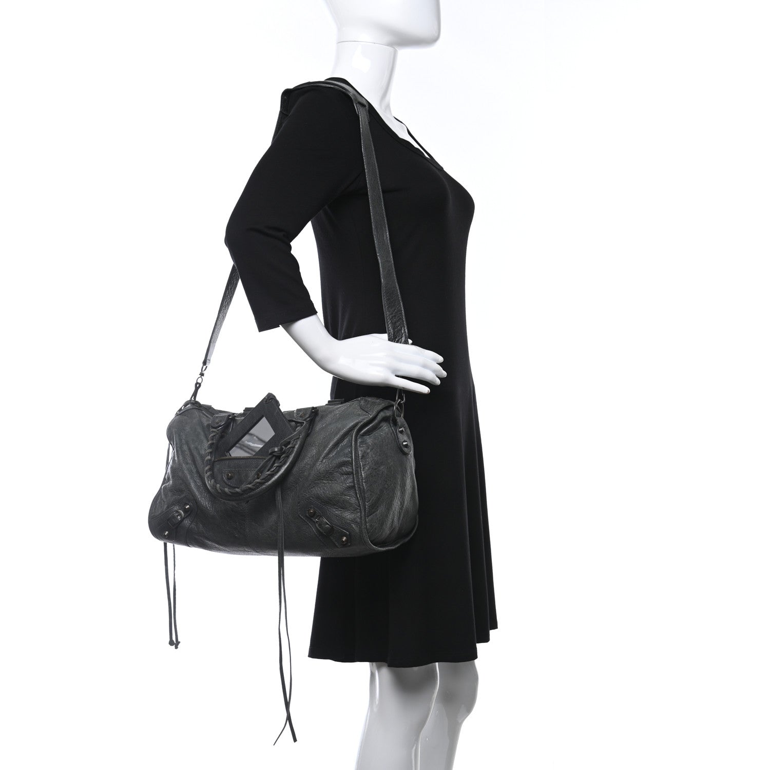 Balenciaga Agneau Classic Hardware Maxi Twiggy Anthracite 2 of 22
