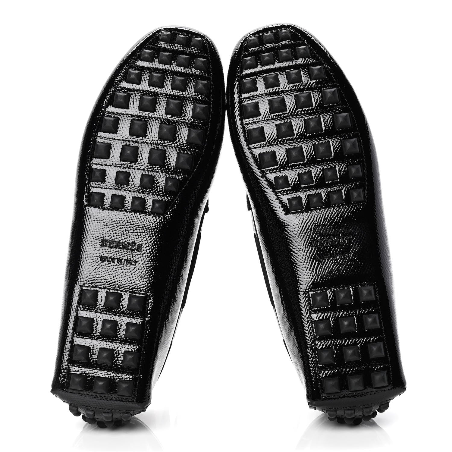 Hermes Patent Epsom Womens Irving Driving Moccasin Loafers 36 Black 4 of 4