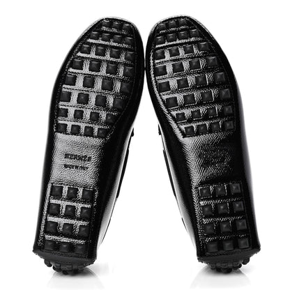 Hermes Patent Epsom Womens Irving Driving Moccasin Loafers 36 Black 4 of 4