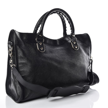 Balenciaga Chevre Gold Metallic Edge Hardware City Black 3 of 10
