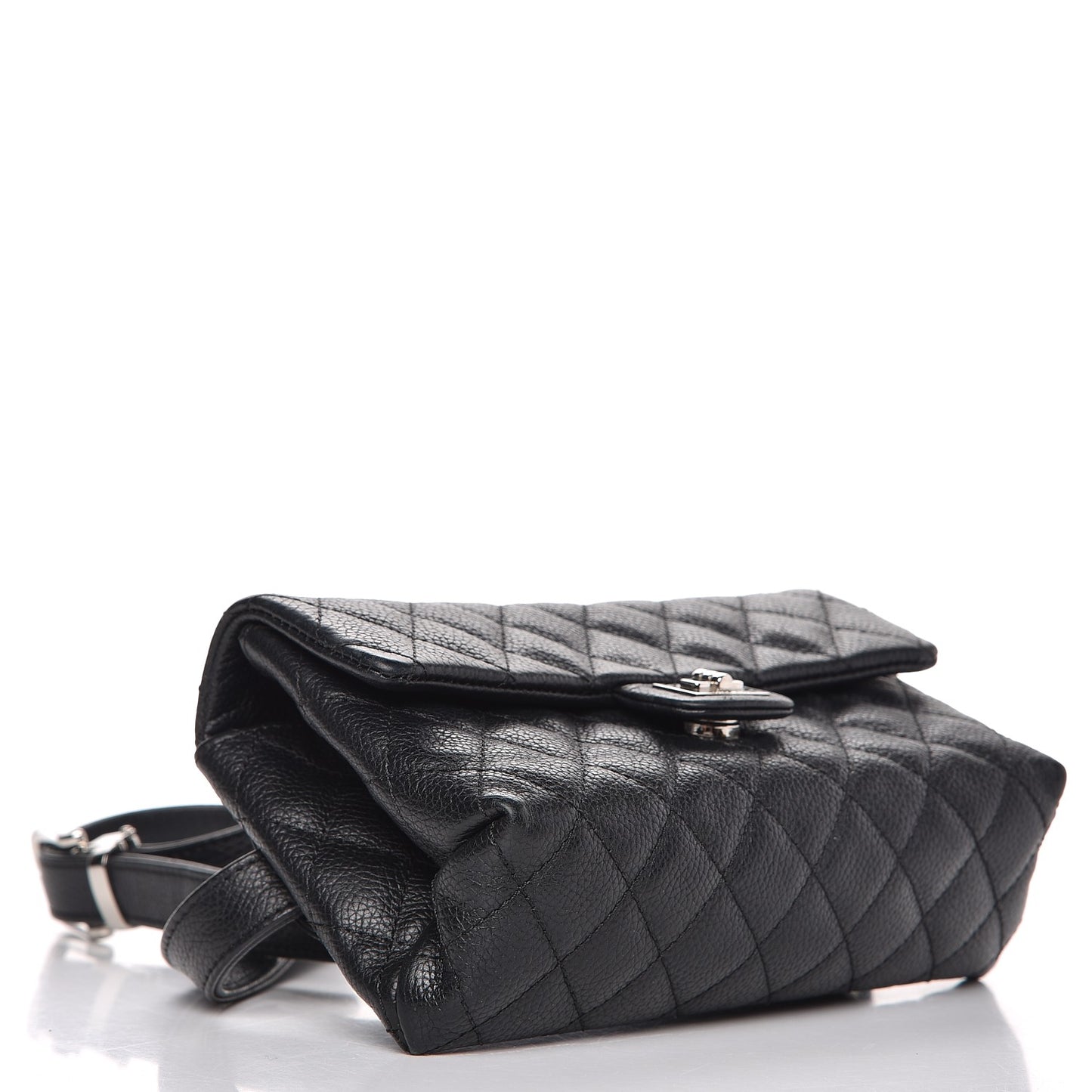 Grained Calfskin Quilted 2.55 Reissue Flap Belt Bag Clutch Black