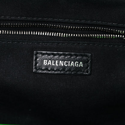Balenciaga Grained Calfskin Logo Cloud Clutch XS Fluo Green 6 of 12