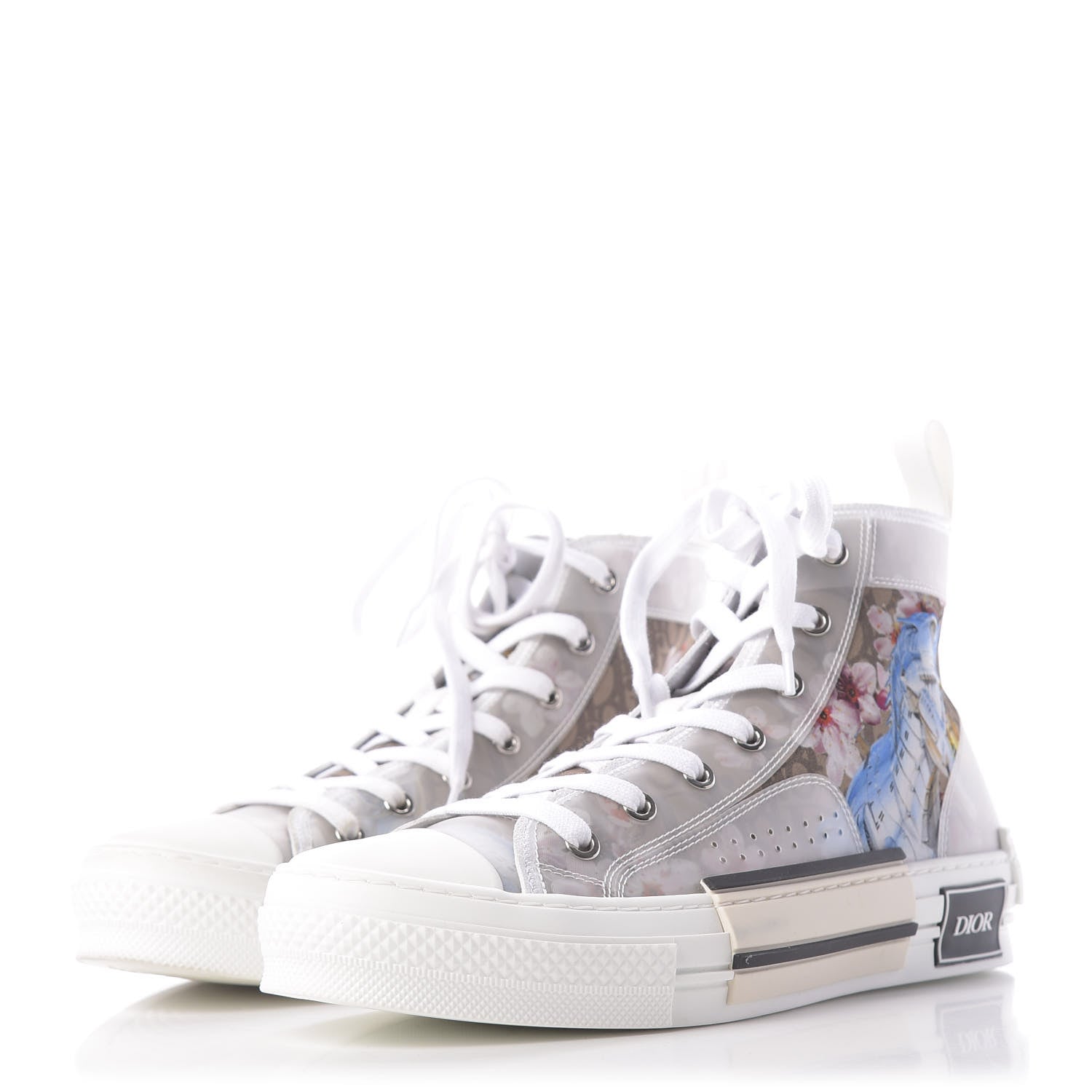 Christian Dior X SORAYAMA Technical Canvas Oblique Mens B23 High Top Sneakers 39 White 3 of 10