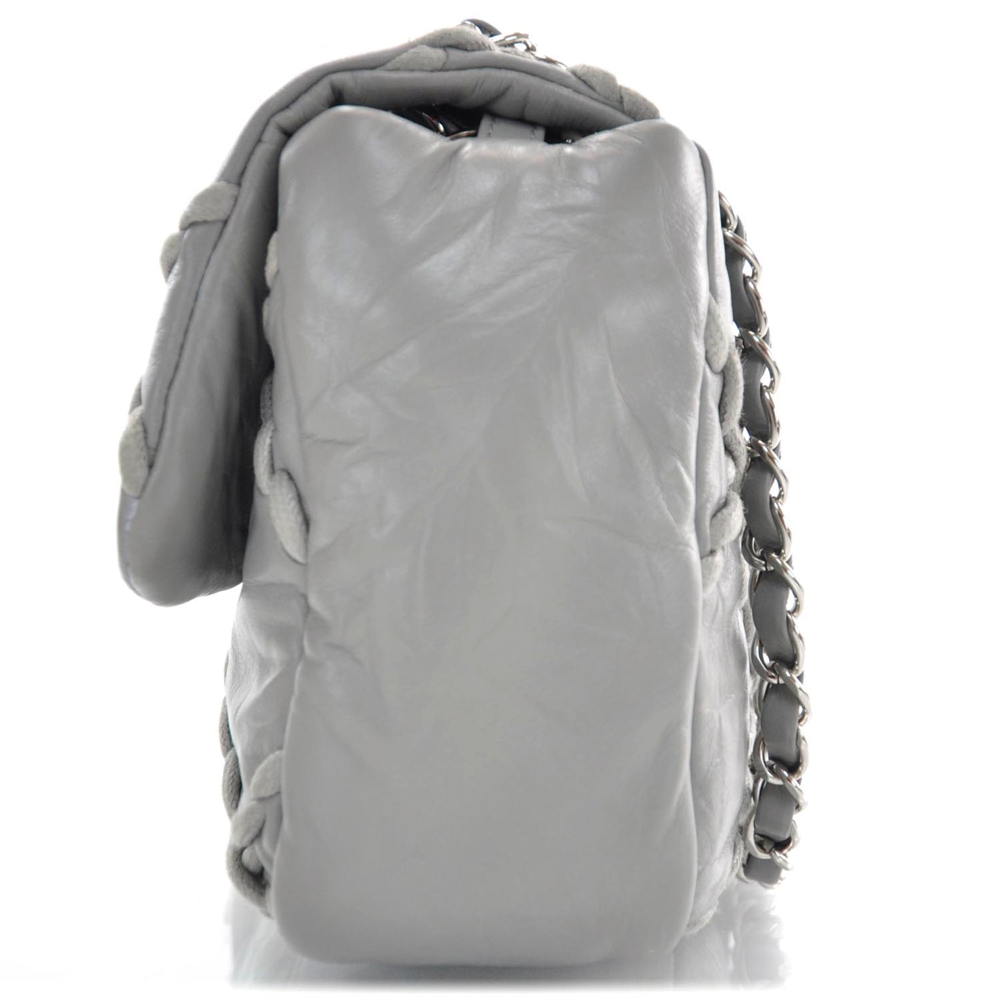 Leather Ultra Stitch Flap Grey