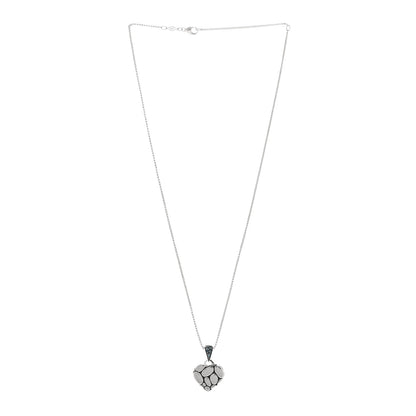 John Hardy Sterling Silver Blue Topaz Kali Lava Heart Pendant Necklace 3 of 5