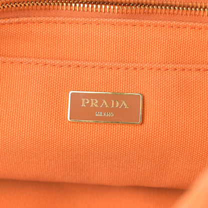Prada Canapa Crystal Studded Tote Papaya 6 of 9