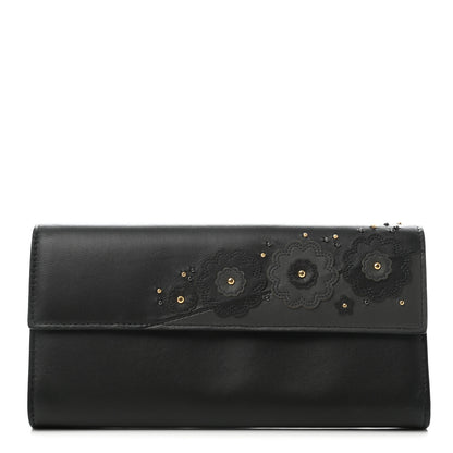 Bottega Veneta Nappa Flowers Continental Flap Wallet Grey 1 of 7
