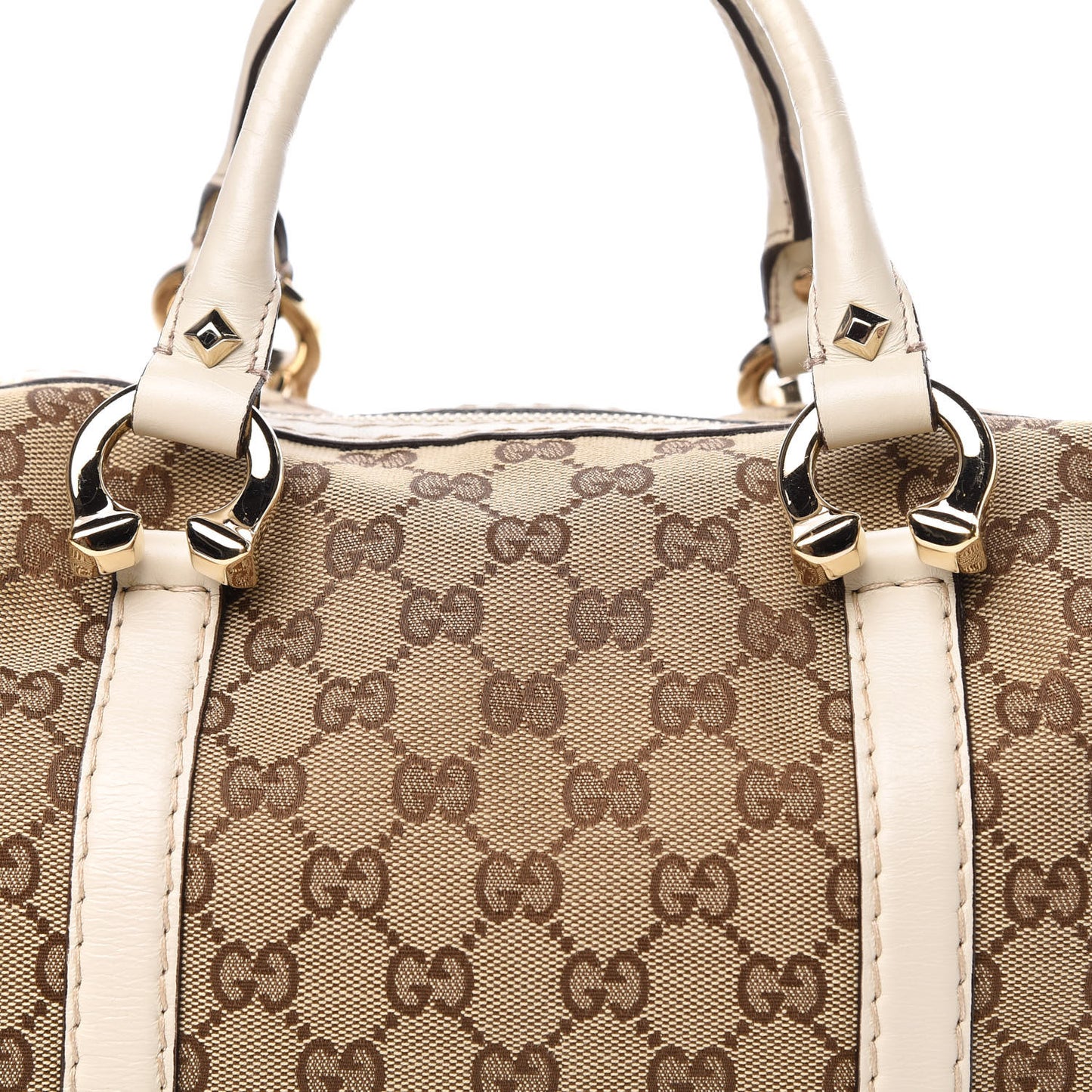 Monogram Equestrian Horseshoe Bowler White