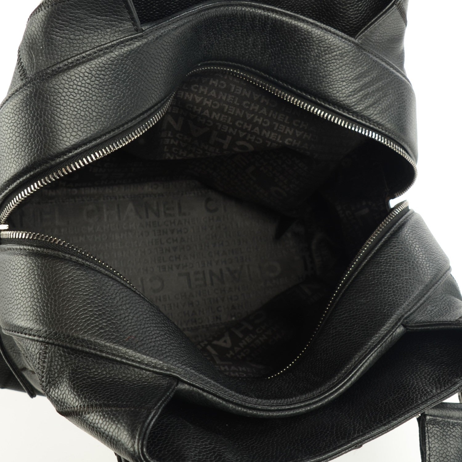 Chanel Caviar Square Stitched Tote Black 6 of 8