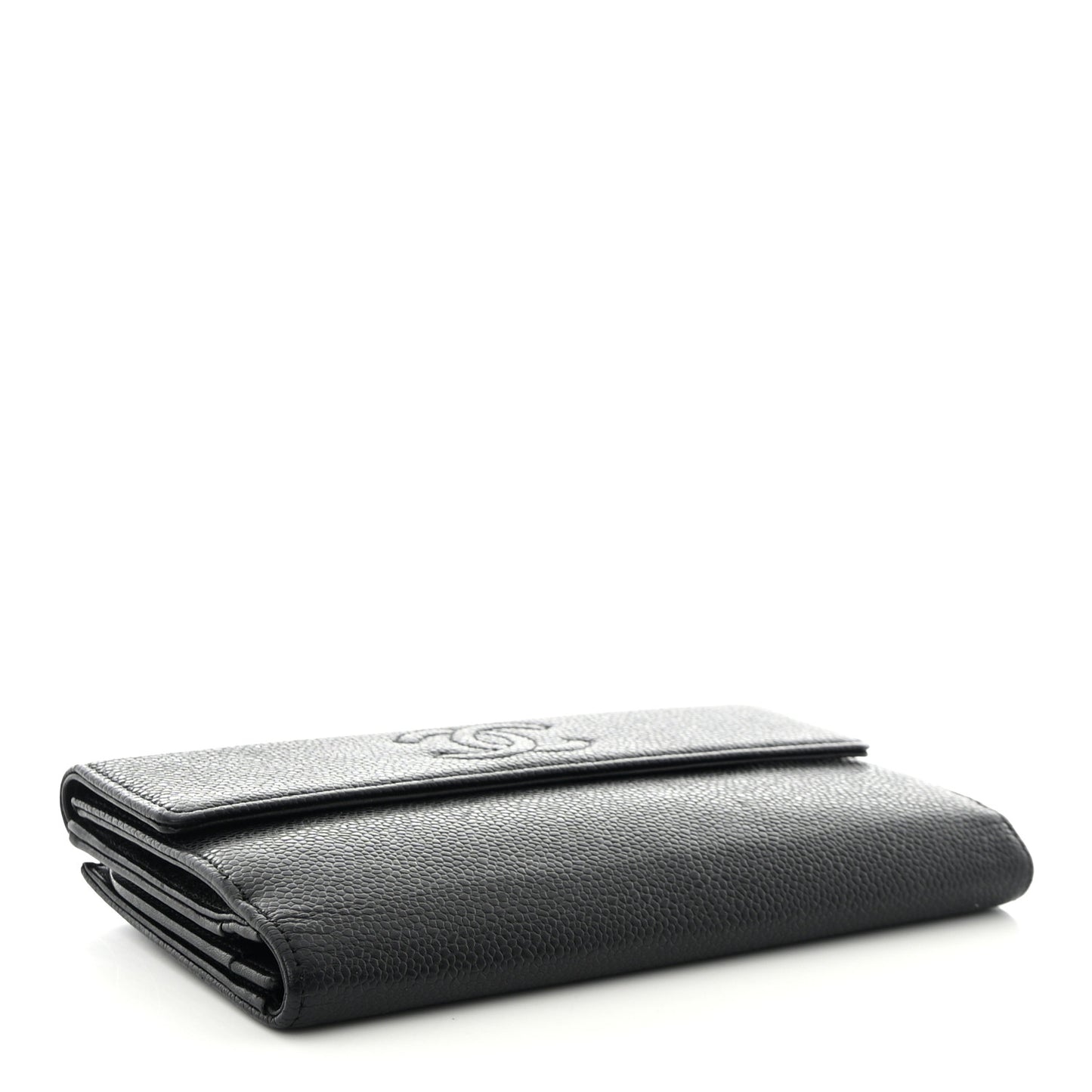 Caviar Timeless CC French Long Wallet Black
