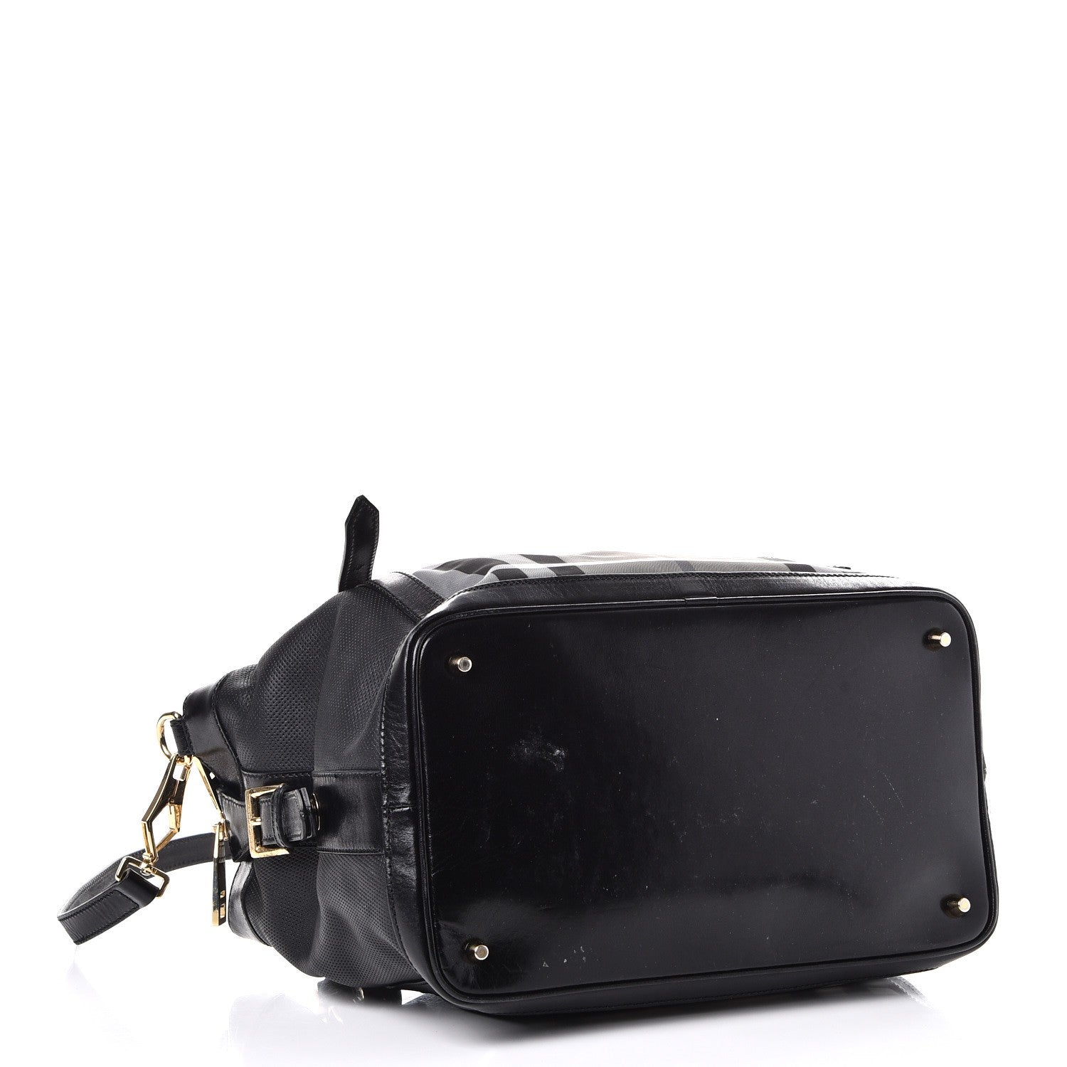 Burberry Beat Check Medium Ellers Satchel Black 6 of 12