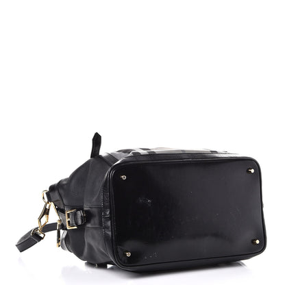 Burberry Beat Check Medium Ellers Satchel Black 6 of 12