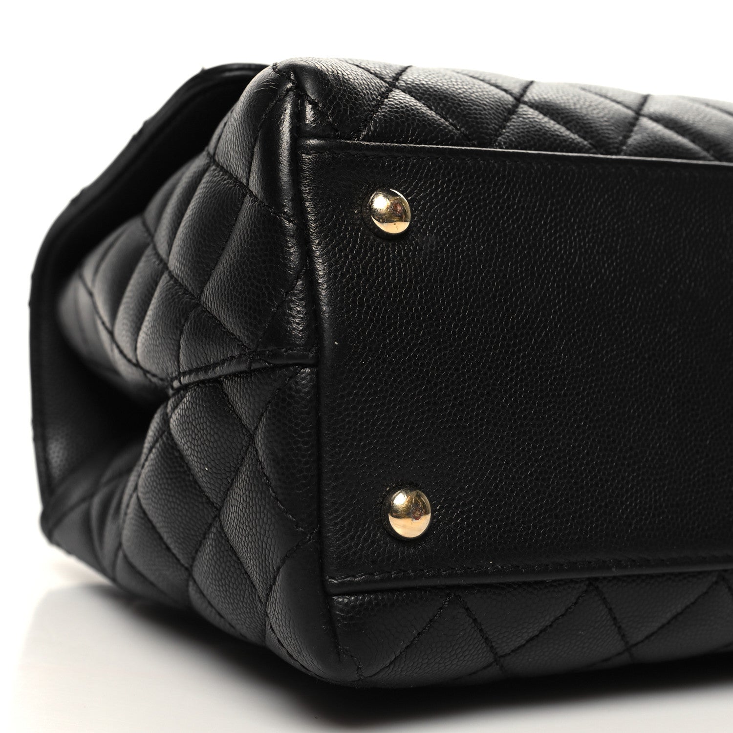Chanel Caviar Quilted Small Coco Handle Flap Black 10 of 12