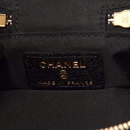 Chanel Caviar Quilted Mini Top Handle Vanity With Chain Black 8 of 11