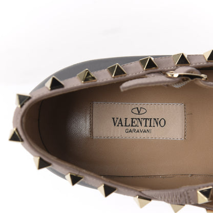Valentino Garavani Nappa Rockstud Cage Ballerina Flats 37.5 Black Poudre 7 of 14
