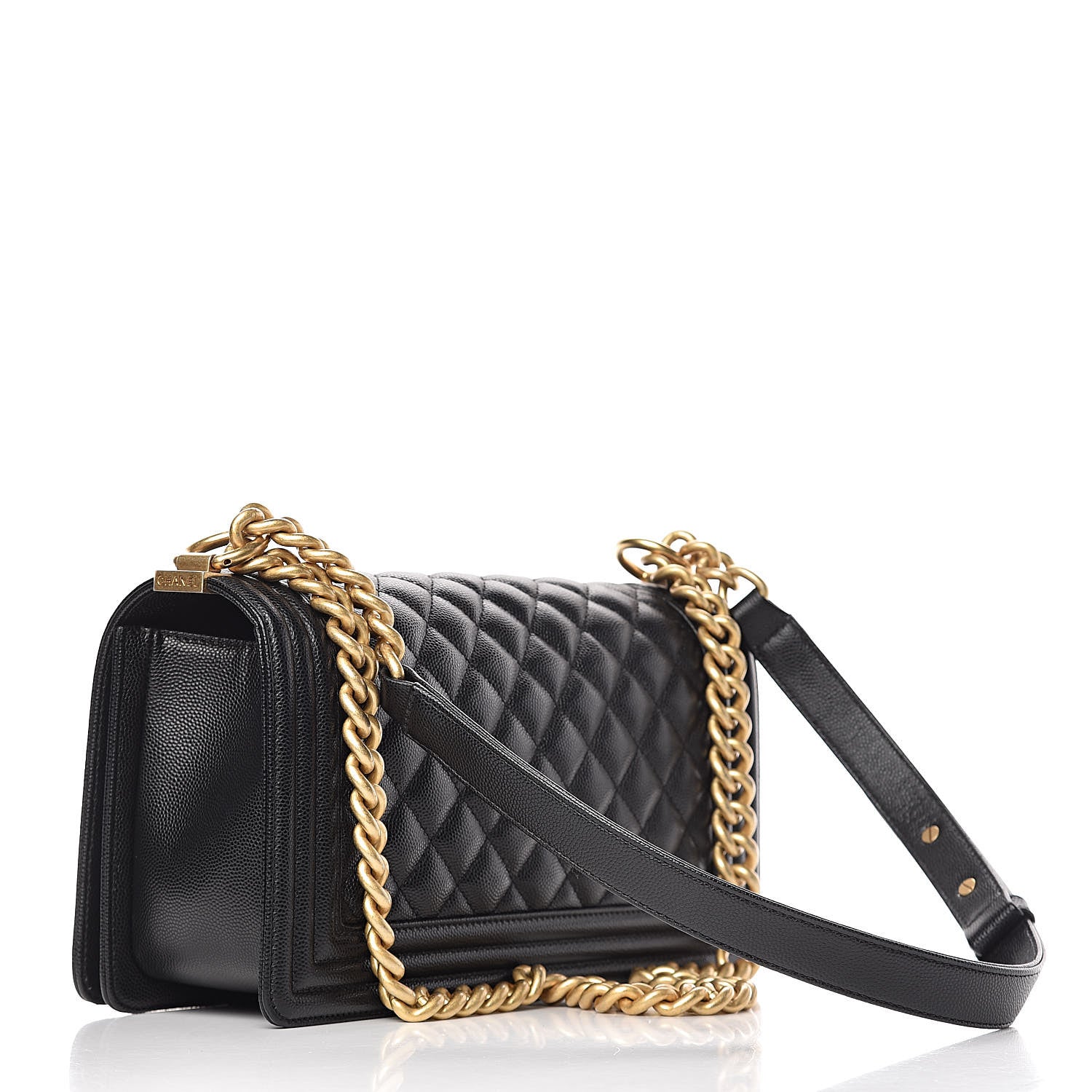 Chanel Caviar Quilted Medium Boy Flap Black 3 of 12