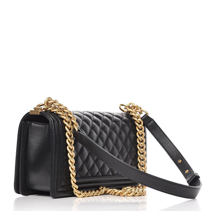 Chanel Caviar Quilted Medium Boy Flap Black 3 of 12