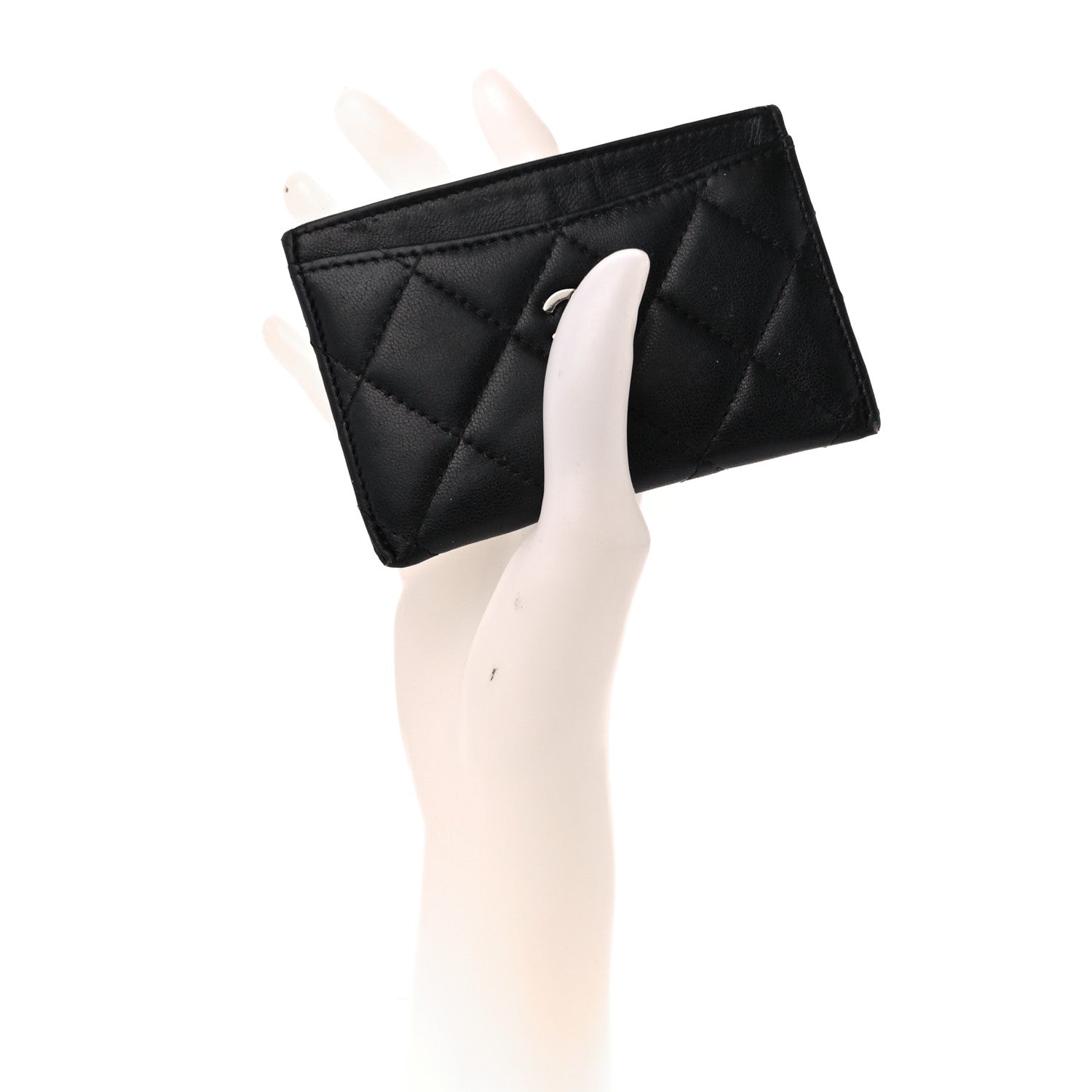 Chanel Lambskin Quilted Card Holder Black 2 of 12