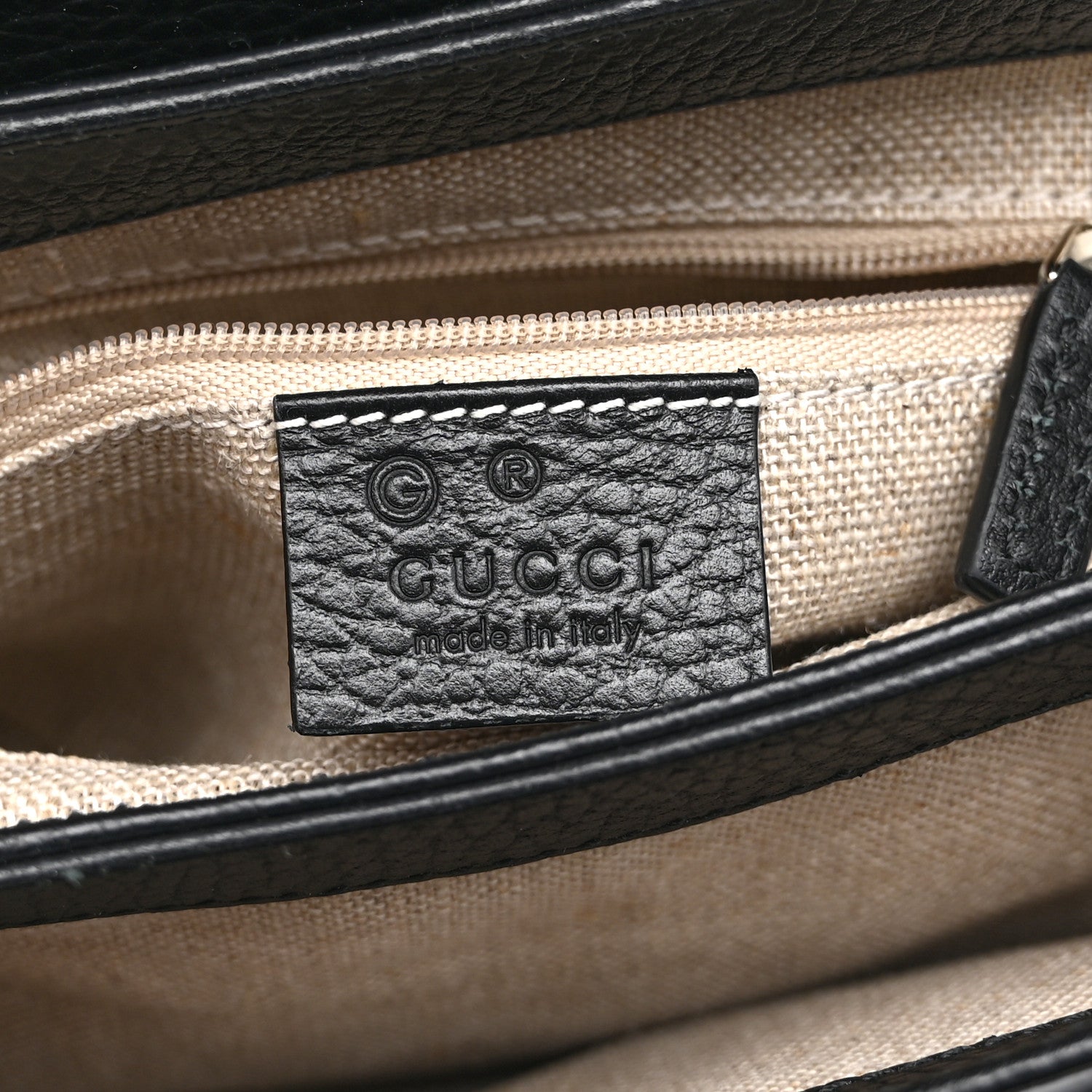 Gucci Dollar Calfskin Interlocking G Crossbody Bag Black 6 of 11