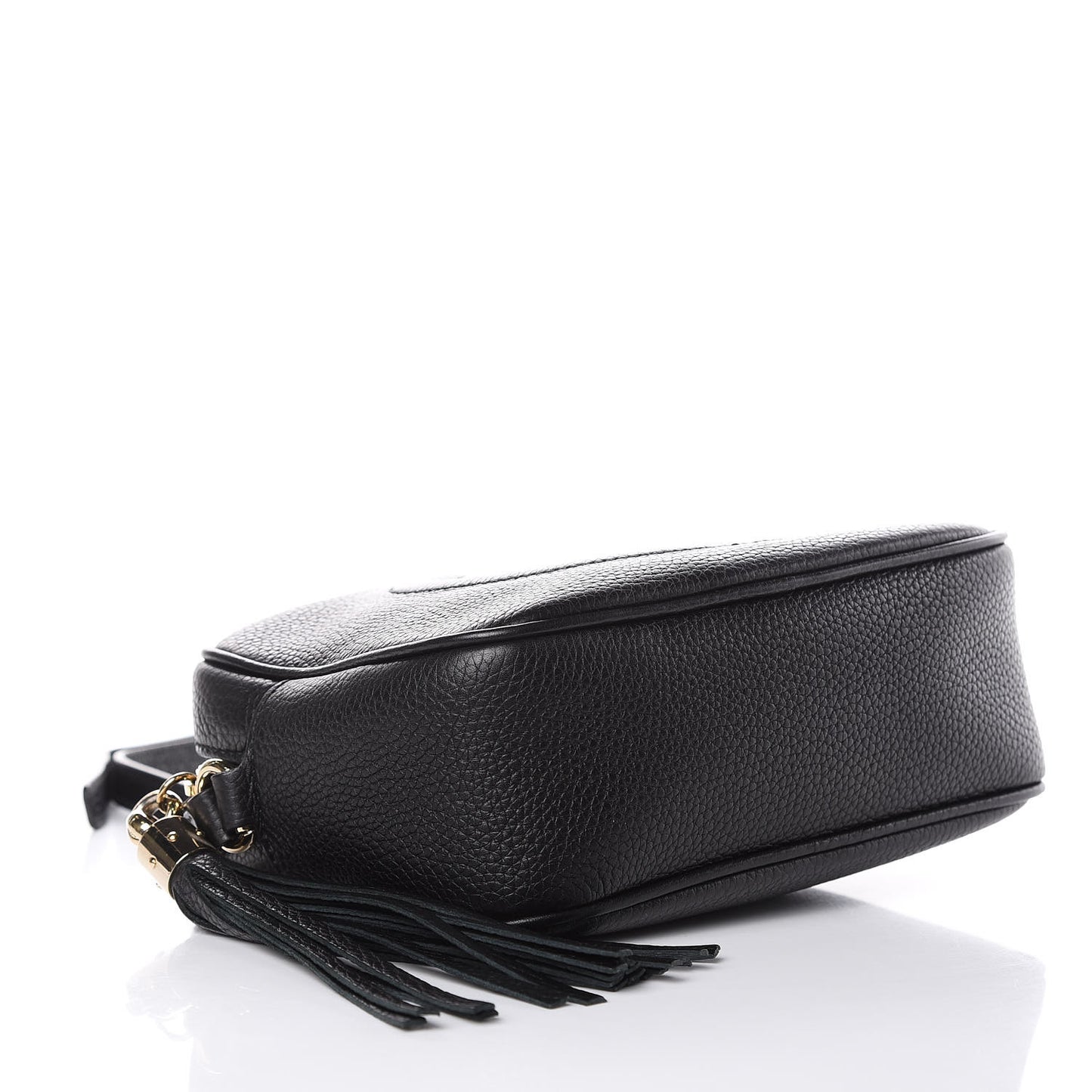 Pebbled Calfskin Small Soho Disco Bag Black