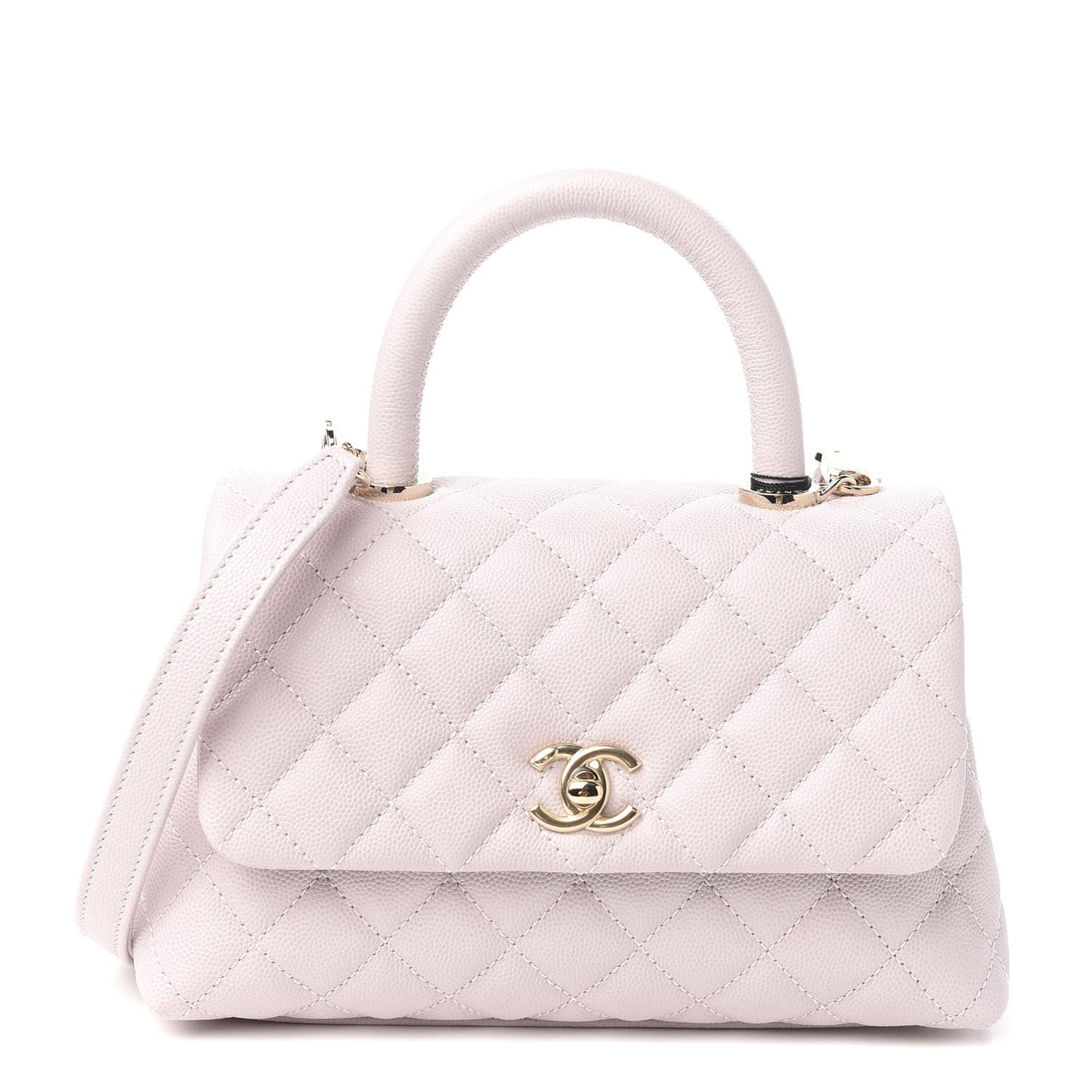 Caviar Quilted Mini Coco Handle Flap Lilas Lilac