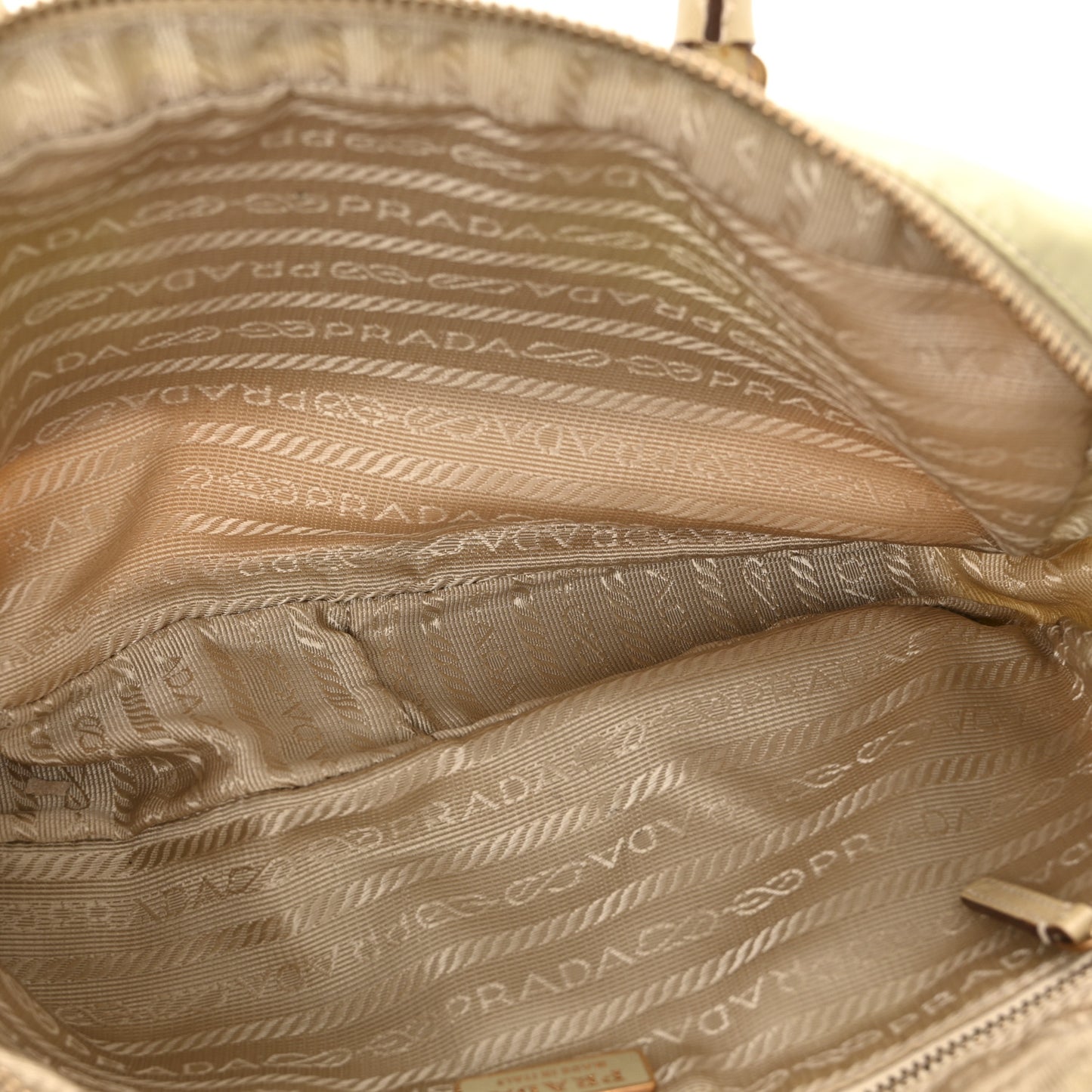 Nylon Saffiano Top Handle Bag Lino