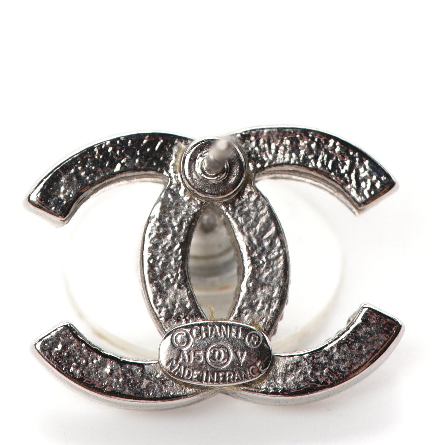 Chanel Crystal CC Earrings Silver 4 of 5