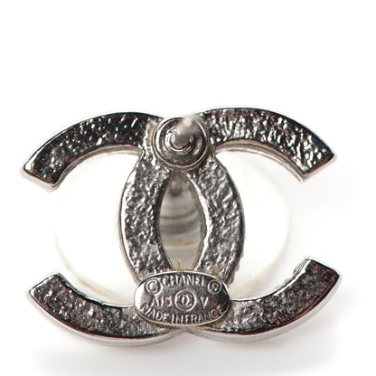 Chanel Crystal CC Earrings Silver 4 of 5