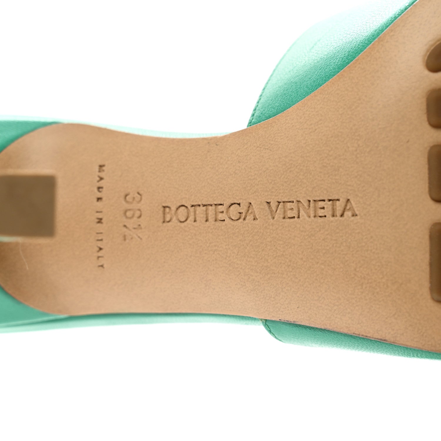 Bottega Veneta Lambskin Stretch Mule Sandals 36.5 Acid Turquoise 6 of 8