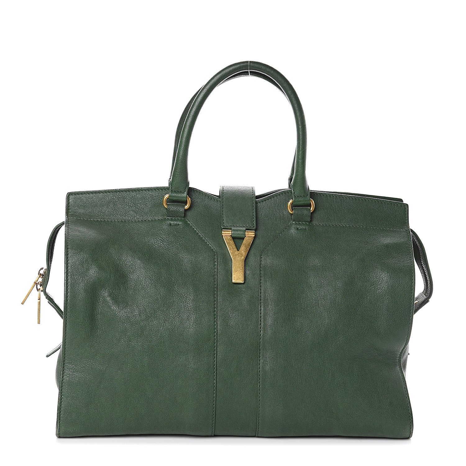 Saint Laurent Sheepskin Large Cabas ChYc Green 1 of 8