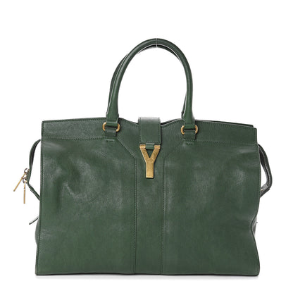 Saint Laurent Sheepskin Large Cabas ChYc Green 1 of 8
