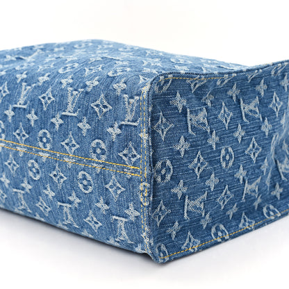 Louis Vuitton Monogram Denim Onthego MM Blue 9 of 10