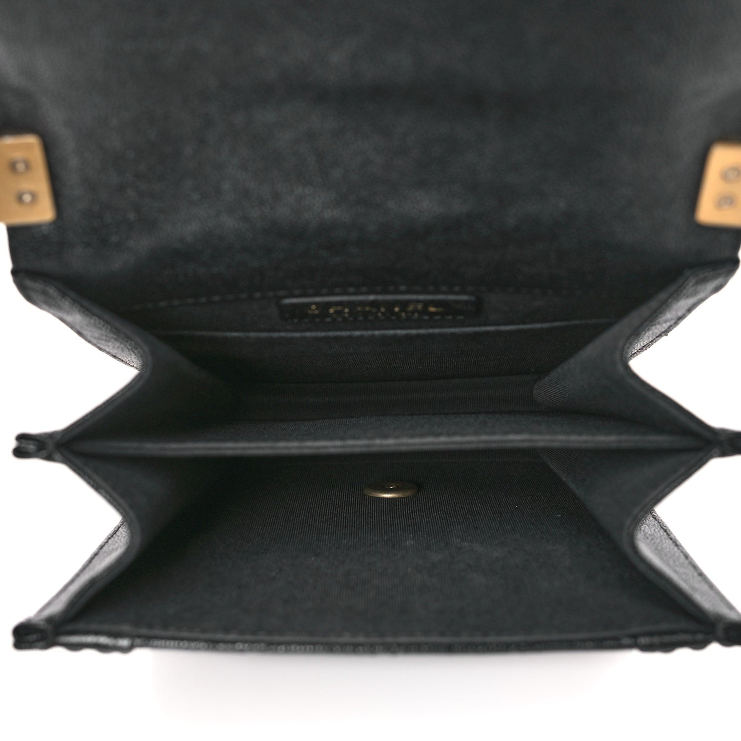 Caviar Quilted North South Boy Flap Black
