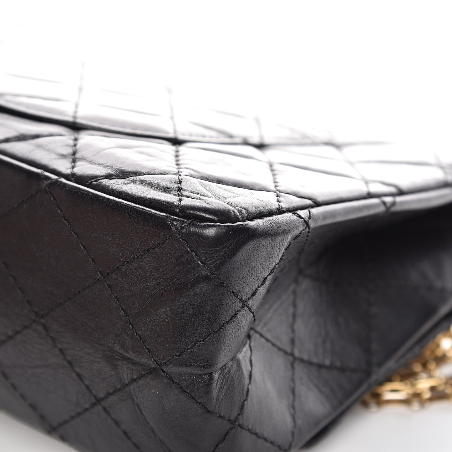 Aged Calfskin Quilted 2.55 Reissue 226 Flap Black