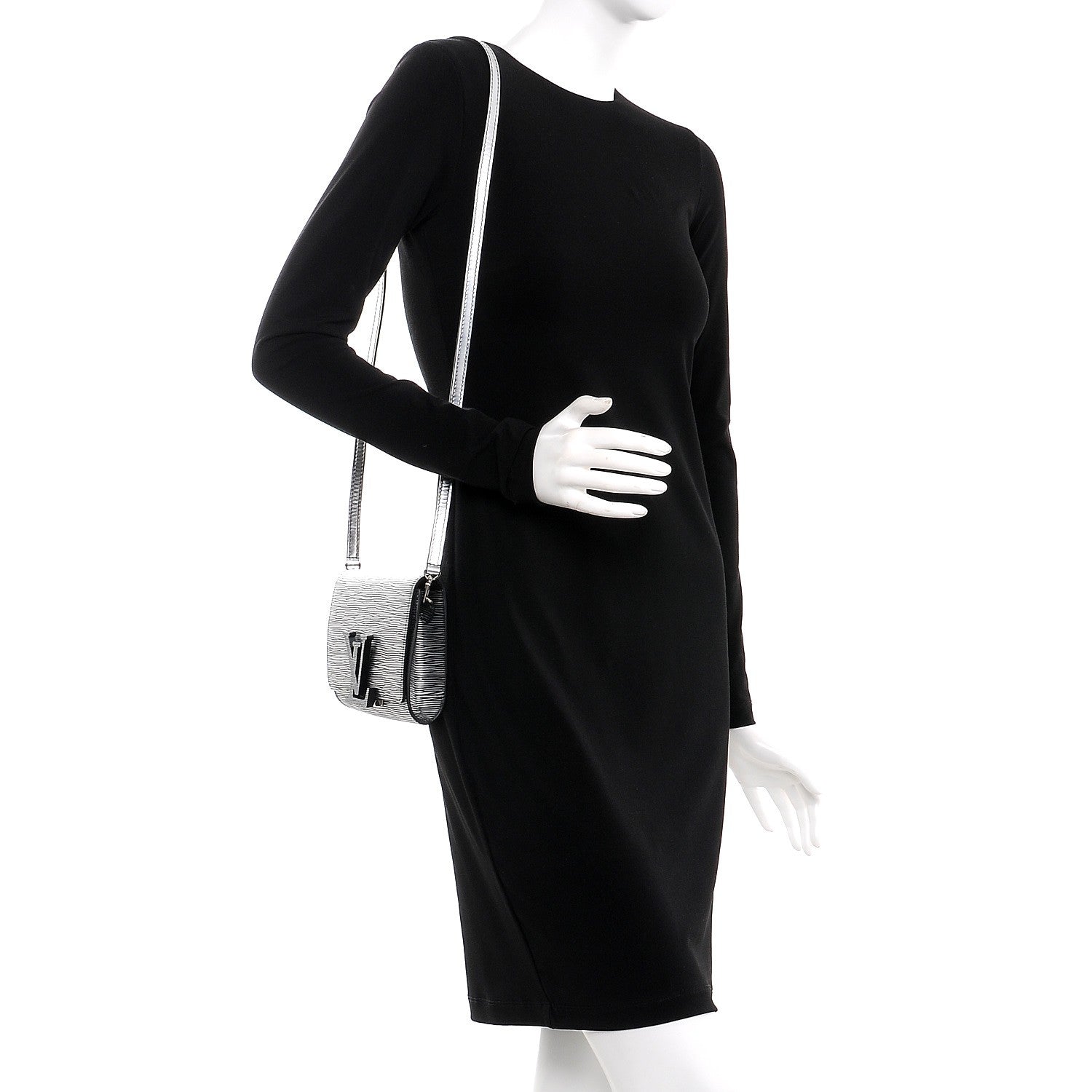 Louis Vuitton Epi Louise PM Silver Black 2 of 6