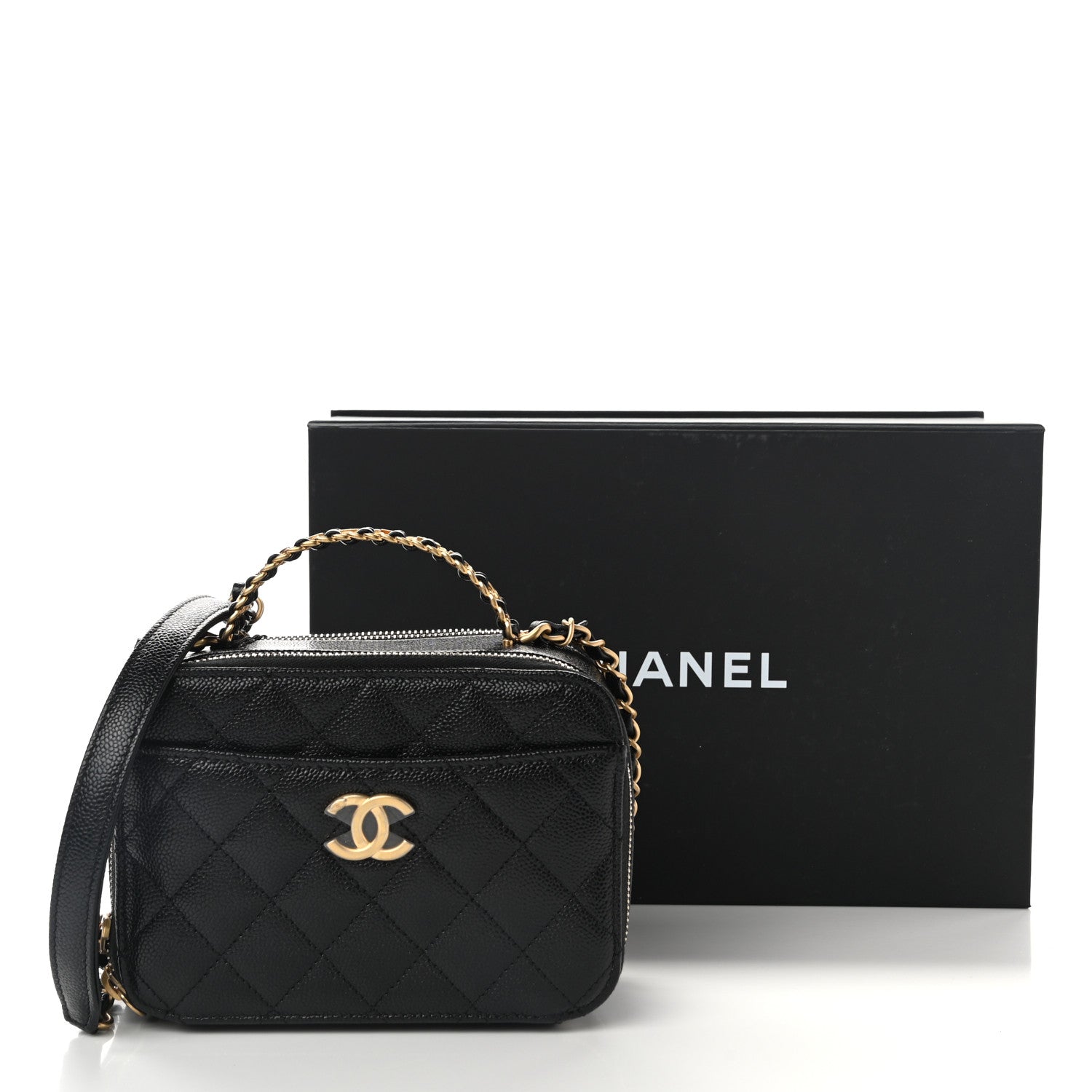 Chanel Caviar Quilted Mini Pick Me Up Vanity Case Black 11 of 11