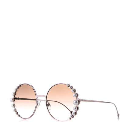 Fendi Metal Dots Round Sunglasses FF 0259/S Rose Gold 1 of 7
