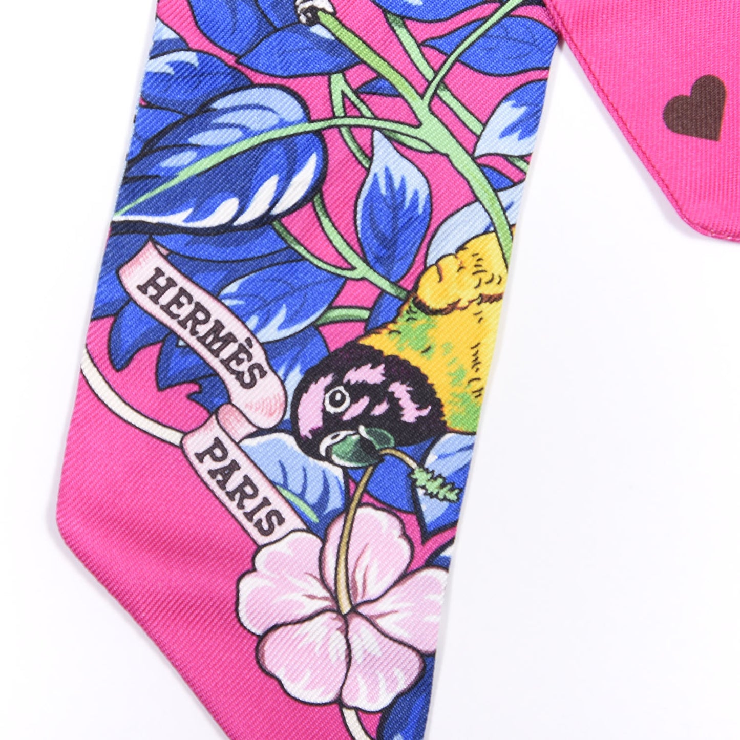 Silk Jungle Love Love Twilly Rose Vif Bleu Roy