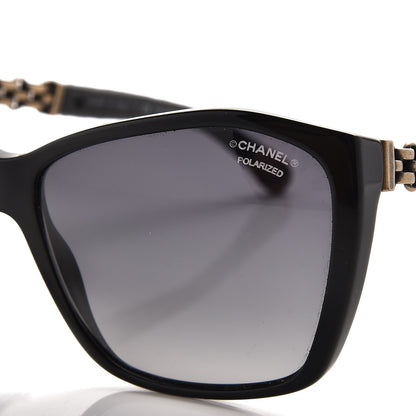 Chanel Lambskin Quilted Reissue Polarized Sunglasses 5327-Q Black 5 of 10