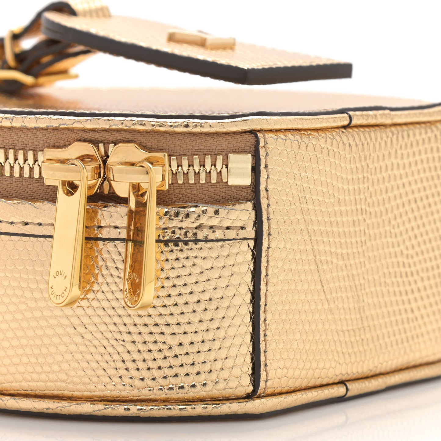 Lizard Mini Boite Chapeau Gold